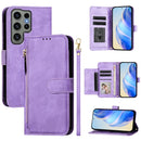 Multi-Card Slots Zipper Wallet Leather Phone Case, For Galaxy S24 5G, For Galaxy S23 FE 5G, For Galaxy S23 Ultra 5G, For Galaxy S23+ 5G