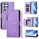 Multi-Card Slots Zipper Wallet Leather Phone Case, For Galaxy S23 5G, For Galaxy S22 Ultra 5G, For Galaxy S22+ 5G, For Galaxy S22 5G