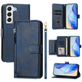 Multi-Card Slots Zipper Wallet Leather Phone Case, For Galaxy S21 FE 5G, For Galaxy S21 5G, For Galaxy S21+ 5G, For Galaxy S21 Ultra 5G