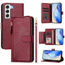 Multi-Card Slots Zipper Wallet Leather Phone Case, For Galaxy S21 FE 5G, For Galaxy S21 5G, For Galaxy S21+ 5G, For Galaxy S21 Ultra 5G