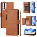 Multi-Card Slots Zipper Wallet Leather Phone Case, For Galaxy S21 FE 5G, For Galaxy S21 5G, For Galaxy S21+ 5G, For Galaxy S21 Ultra 5G