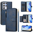 Multi-Card Slots Zipper Wallet Leather Phone Case, For Galaxy S21 FE 5G, For Galaxy S21 5G, For Galaxy S21+ 5G, For Galaxy S21 Ultra 5G