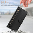 Multi-Card Slots Zipper Wallet Leather Phone Case, For Galaxy S25 Ultra 5G, For Galaxy S24 FE 5G, For Galaxy S24 Ultra 5G, For Galaxy S24+ 5G