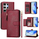 Multi-Card Slots Zipper Wallet Leather Phone Case, For Galaxy S25 Ultra 5G, For Galaxy S24 FE 5G, For Galaxy S24 Ultra 5G, For Galaxy S24+ 5G