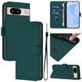 Skin Feel Solid Color Leather Phone Case with Lanyard, For Google Pixel 8