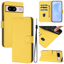 Skin Feel Solid Color Leather Phone Case with Lanyard, For Google Pixel 8