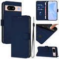 Skin Feel Solid Color Leather Phone Case with Lanyard, For Google Pixel 8