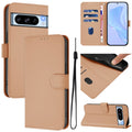 Skin Feel Solid Color Leather Phone Case with Lanyard, For Google Pixel 8 Pro
