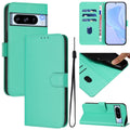 Skin Feel Solid Color Leather Phone Case with Lanyard, For Google Pixel 8 Pro