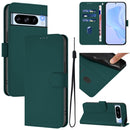 Skin Feel Solid Color Leather Phone Case with Lanyard, For Google Pixel 8 Pro