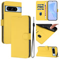Skin Feel Solid Color Leather Phone Case with Lanyard, For Google Pixel 8 Pro