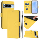 Skin Feel Solid Color Leather Phone Case with Lanyard, For Google Pixel 8 Pro