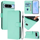 Skin Feel Solid Color Leather Phone Case with Lanyard, For Google Pixel 8 Pro
