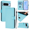 Skin Feel Solid Color Leather Phone Case with Lanyard, For Google Pixel 8 Pro