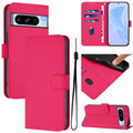 Skin Feel Solid Color Leather Phone Case with Lanyard, For Google Pixel 8 Pro