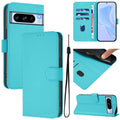 Skin Feel Solid Color Leather Phone Case with Lanyard, For Google Pixel 8 Pro