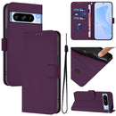 Skin Feel Solid Color Leather Phone Case with Lanyard, For Google Pixel 8 Pro