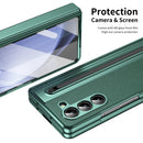 Integrated PC + PU Phone Case with Pen / Pen Box, For Samsung Galaxy Z Fold5, For Samsung Galaxy Z Fold4, For Samsung Galaxy Z Fold3 5G