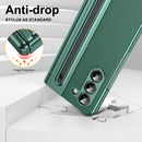 Integrated PC + PU Phone Case with Pen / Pen Box, For Samsung Galaxy Z Fold5, For Samsung Galaxy Z Fold4, For Samsung Galaxy Z Fold3 5G