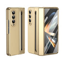 Integrated PC + PU Phone Case with Pen / Pen Box, For Samsung Galaxy Z Fold5, For Samsung Galaxy Z Fold4, For Samsung Galaxy Z Fold3 5G