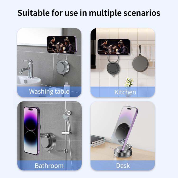 CTT28 Foldable Vacuum Magnetic Suction Cup Phone Holder