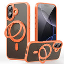 Frosted 360 Degree MagSafe Magnetic Holder Phone Case, For iPhone 17, For iPhone Air