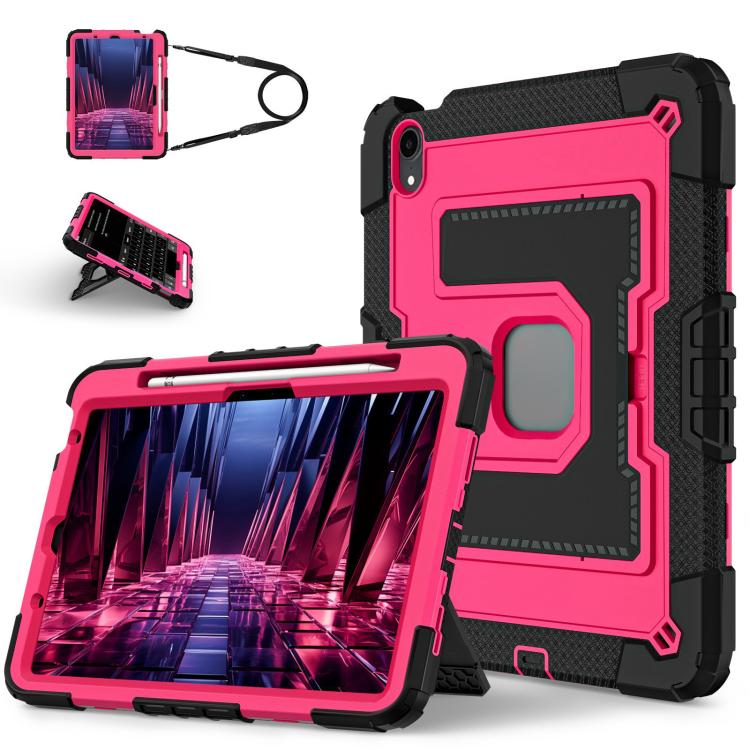 Big Holder Silicone Hydric PC Tablet Case with Shoulder Strap For iPad 10.2 9th 8th 7th Gen