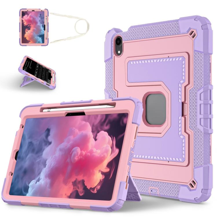 Big Holder Silicone Hydric PC Tablet Case with Shoulder Strap For iPad 10.2 9th 8th 7th Gen
