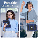 Silicone PC Tablet Case with Shoulder Strap and Stand For iPad 11th Gen 2025 A16