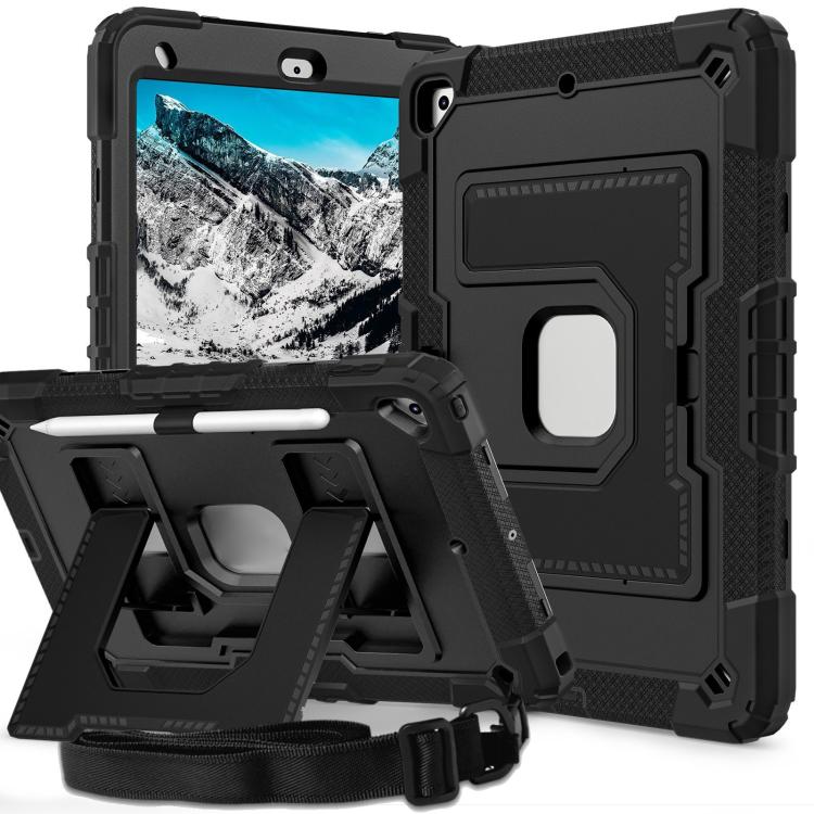 Big Holder Silicone Hydric PC Tablet Case with Shoulder Strap For iPad 10.2 9th 8th 7th Gen
