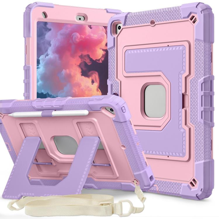 Big Holder Silicone Hydric PC Tablet Case with Shoulder Strap For iPad 10.2 9th 8th 7th Gen