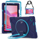 Silicone Hybrid PC Tablet Case with Holder & Shoulder Strap, For Lenovo Tab 10.1 2025