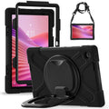 Silicone Hybrid PC Tablet Case with Holder & Shoulder Strap, For Lenovo Tab 10.1 2025