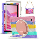 Silicone Hybrid PC Tablet Case with Holder & Shoulder Strap, For Lenovo Tab 10.1 2025