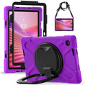 Silicone Hybrid PC Tablet Case with Holder & Shoulder Strap, For Lenovo Tab 10.1 2025