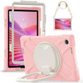 Silicone Hybrid PC Tablet Case with Holder & Shoulder Strap, For Lenovo Tab 10.1 2025