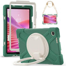 Silicone Hybrid PC Tablet Case with Holder & Shoulder Strap, For Lenovo Tab 10.1 2025