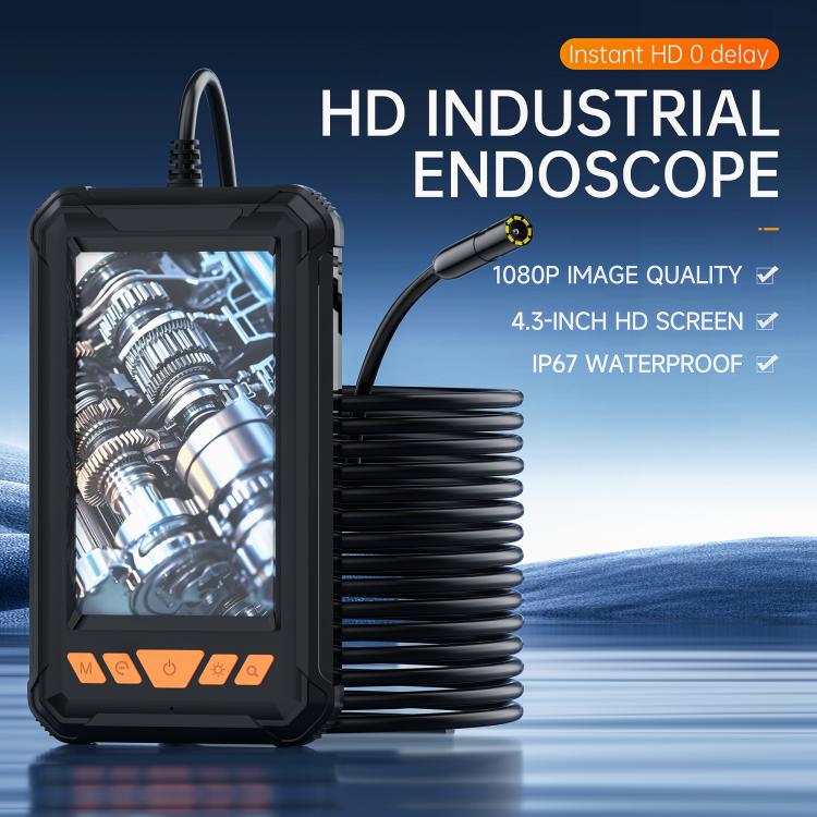 P380 8mm Lens Industrial Pipeline Endoscope with 4.3 inch HD Screen, 2m Tube, 5m Tube, 10m Tube