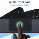 iPad 11th Gen Magic Folio Ultra-thin RGB Backlight Touchpad BT Keyboard Leather Case