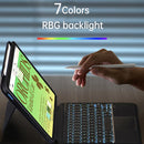 iPad 11th Gen Magic Folio Ultra-thin RGB Backlight Touchpad BT Keyboard Leather Case