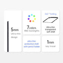 iPad 11th Gen Magic Folio Ultra-thin RGB Backlight Touchpad BT Keyboard Leather Case