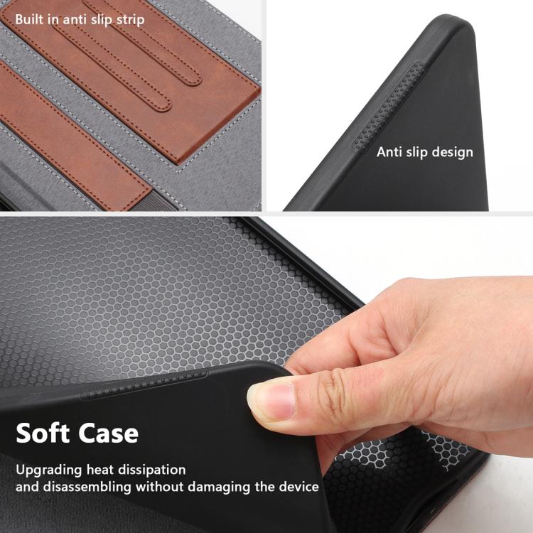 Multifunctional Wristband Leather Smart Tablet Case, For iPad 11th Gen 2025 A16