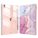 Marble Pattern Crystal Acrylic Smart Tablet Leather Case with Pen Slot, For iPad 11th Gen 2025
