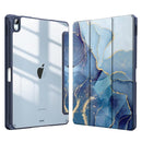 Marble Pattern Crystal Acrylic Smart Tablet Leather Case with Pen Slot, For iPad 11th Gen 2025