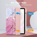 Marble Pattern Crystal Acrylic Smart Tablet Leather Case with Pen Slot, For iPad 11th Gen 2025