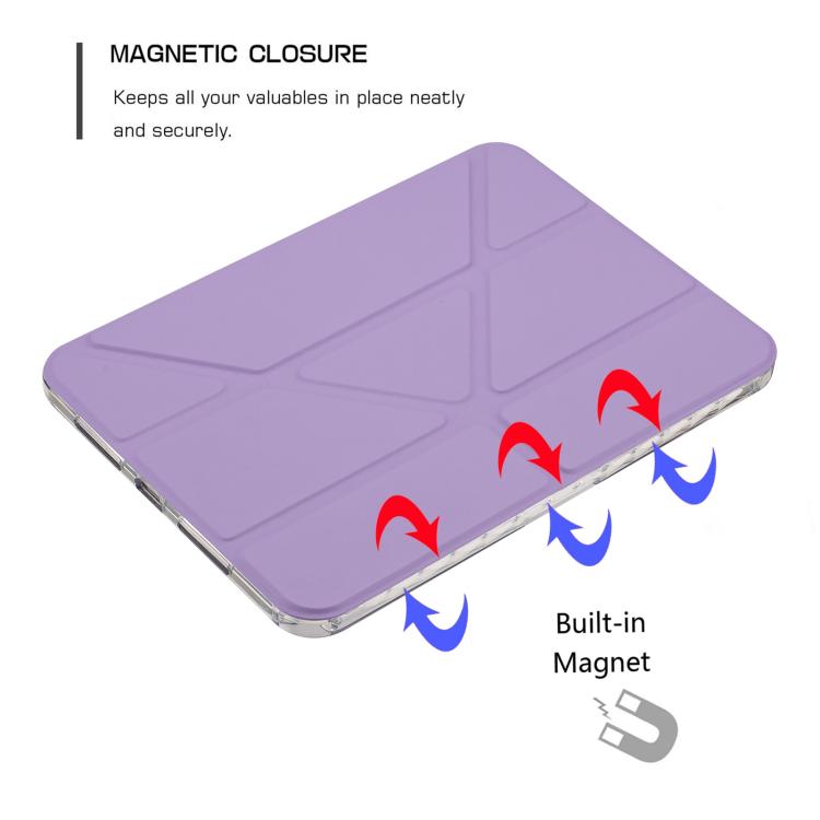 Back Wallet Y-Fold Deformation Leather Smart Tablet Case, For iPad 11th Gen 2025 A16