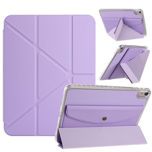 Back Wallet Y-Fold Deformation Leather Smart Tablet Case, For iPad 11th Gen 2025 A16