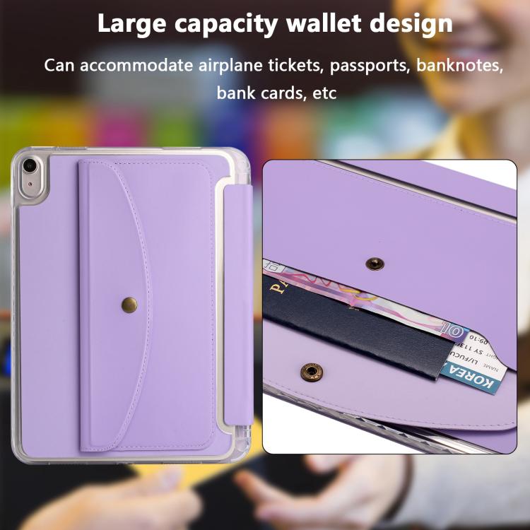 Back Wallet Y-Fold Deformation Leather Smart Tablet Case, For iPad 11th Gen 2025 A16