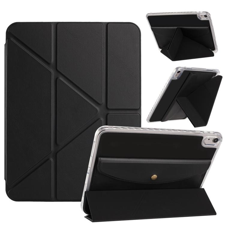 Back Wallet Y-Fold Deformation Leather Smart Tablet Case, For iPad 11th Gen 2025 A16