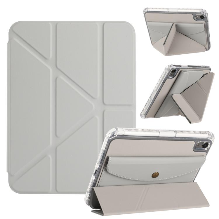 Back Wallet Y-Fold Deformation Leather Smart Tablet Case, For iPad 11th Gen 2025 A16